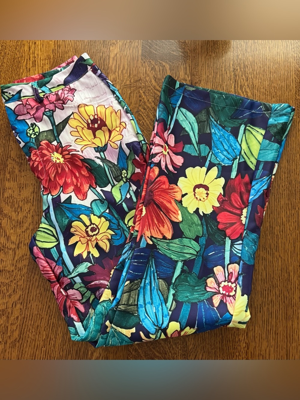Festival Floral Wide-Leg Pants - Vibrant Multicolor